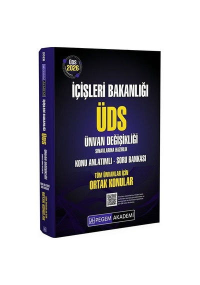 Pegem 2026 Gys Üds İçişleri Bakanlığı Tüm Ünvanlar İçin Ortak Konular Konu Anlatımlı Soru Bankası Görevde Yükselme Ünvan Değişikliği Pegem Akademi Yayınları