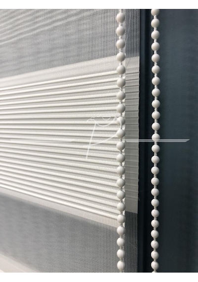 Mikro Pliseli Beyaz Zebra Perde 1. Kalite Ultra Gramajlı Silinebi Çok Renkli