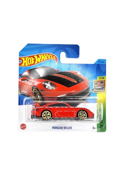 Hot Wheels Porsche 911 Gt3 - Hw Exotics Kırmızı 1/64 Diecast Model Araba Çok Renkli