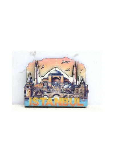 Ahşap İstanbul Temalı Magnet 03347508