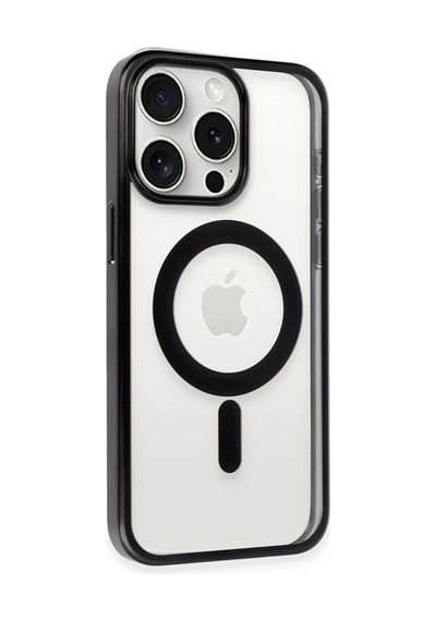 İphone 15 Pro Max Kılıf Erozi Magsafe Kapak - Siyah