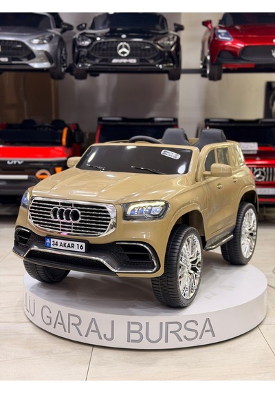 Audi Akülü Araba 0-6 Yaş Özel Plaka Hediye Bej