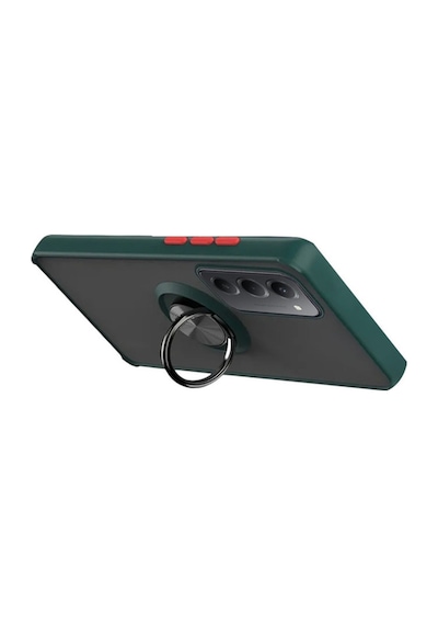 Redmi 15 4g Montreal Yüzüklü Silikon Kapak - Yeşil Bz8683140909048