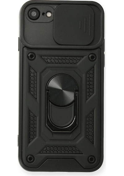 Nihcase Apple Uyumlu iPhone Se 2022 Kılıf Magnetik Standlı Kamera Korumalı Slide Sürgülü Cover Kapak