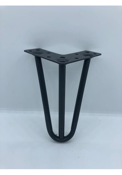 Karakoçaksesuar Metal, 3 Mil 15x10x10 Siyah Koltuk, Mobilya Ayağı (4 Adet)
