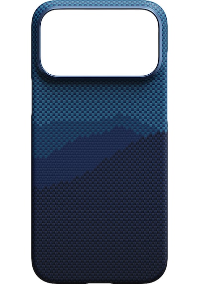 Apple Uyumlu iPhone 17 Pro Max Kılıf M-safe Şarjlı Aramid Fiber Pitaka Tactile Woven Starpeak Serisi Mavi Mavi