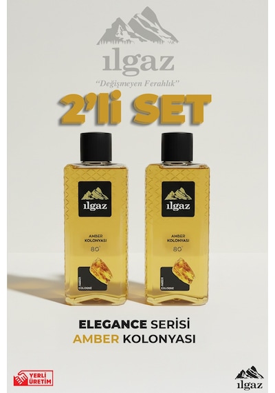 Ilgaz Amber Kolonyası 2'li Set 80 Derece 400 Ml Elegance Series