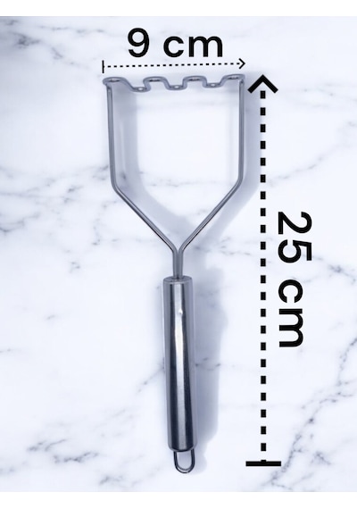 Lüks Paslanmaz Metal Patates Ezici 24 Cm Patates Ezici Püre Yapıc