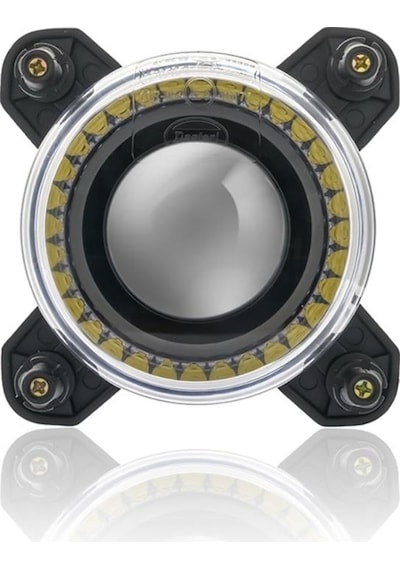 Sanel 12v-24v Led Far Mercekli Kısa Hüzme Gündüz Sürüş Ledli Yuvarlak 90 110 Mm