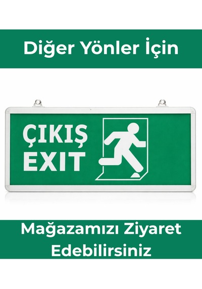Şarjlı Led Acil Çıkış Armatürü Exit Tabelalı Elektrik Kesintisinde Otomatik Devreye Giren