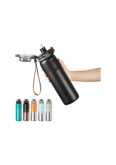 Tkk Çelik Termos Matara 900 ML Siyah
