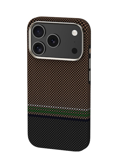 Apple Uyumlu iPhone 17 Pro Max Kılıf M-safe Şarjlı Karbon Fiber Benks Prestige Armorpro Kevlar Kapak Gold