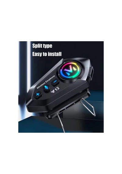 Hubrendy Kargo Y12 Motor Kask Kulaklık Rgb Modlu Radyolu Motosiklet Kulaklık 5.3 Bluetooth Intercom