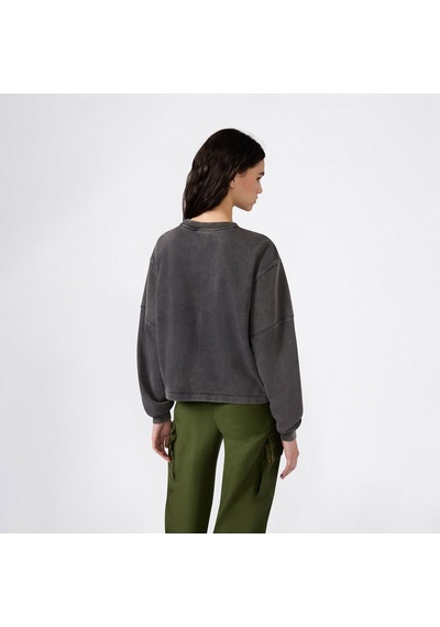 Champion Crewneck Regular Fit Kadın Gri Sweatshirt 118480 2800153