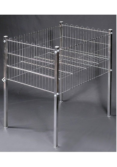 60x60 Cm Krom Profil Ayaklı Havuz Sepet - Market, Mağaza, Vitrin, Promosyon Havuz Sepeti Gri