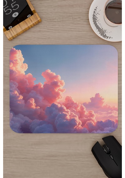 Bulutlar Kaymaz Dikişli Kauçuk Oyuncu Mousepad V4 - 22x18 Gaming Mouse Pad Fare Altlığı