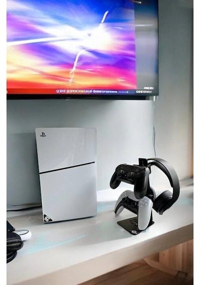 Çok Fonksiyonlu Metal Gaming Ps4 Ps5 Xbox Joystick Kontroller Tutucu Ve Kulaklık Dikey Standı