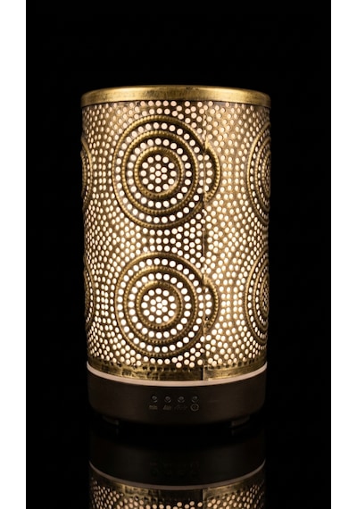 Auhma Humidifier Zaman Ayarlayıcılı 7 Farklı Led Işıklı Buharlı Hava Temizleyici Altın