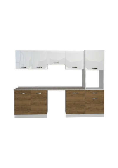 Decoraktiv Elite 280 Ankastre Boy Dolaplı Mdf Hazır Mutfak Dolabı - Tezgah Dahil - Pera - Beyaz Beyaz - Meşe Decoraktiv Elite 280 Ankastre Boy Dolaplı Mdf Hazır Mutfak Dolabı - Tezgah Dahil - Pera - Beyaz Beyaz - Meşe