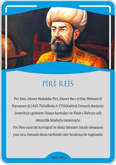 Türk Büyükleri - Piri Reis Afişi