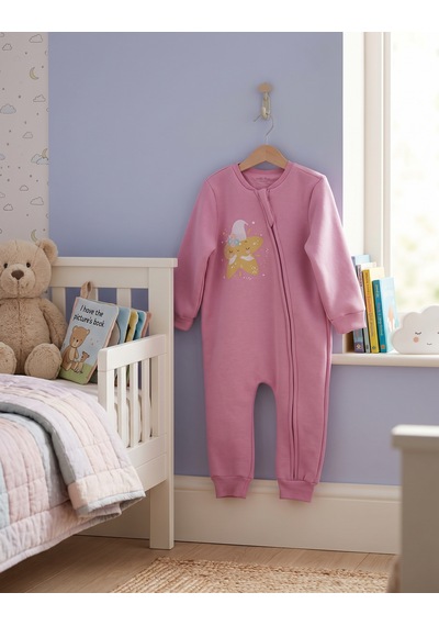 Motherlove Çocuk Uyku Tulumu 1.5 Tog 2-5 Yaş Fermuarlı Pamuklu Kumaş Pembe