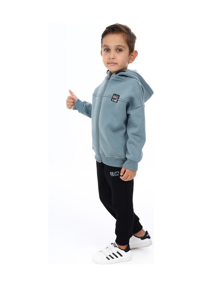 Toontoy Kids Toontoy Erkek Çocuk Nakışlı Eşofman Takım Mavi