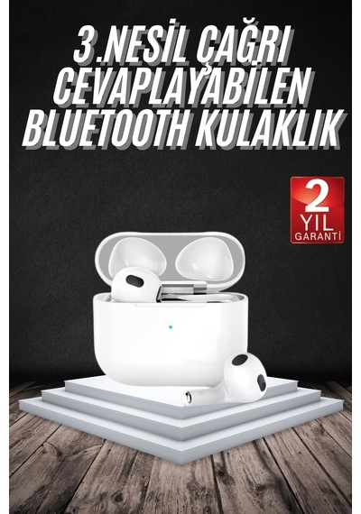 Bluetooth Kulaklık 3. Nesil Ios Android Uyumlu Yeni Nesil Wireless Charge Diğer