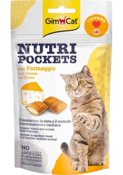Gimcat Nutripockets Peynirli ve Taurinli Kedi Ödülü 60 G