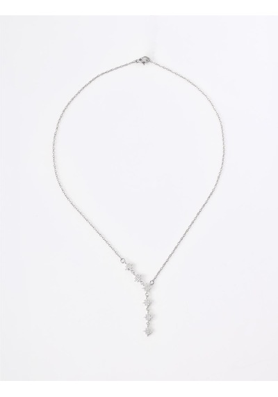 Jimmy Key Jimmy Key Gümüş Rengi Yıldız Detaylı Zarif Y Kolye 6sw428828161