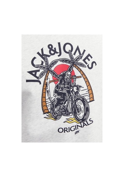 Jack & Jones Jorboney Erkek Beyaz Sweatshirt 12244220-white Siyah