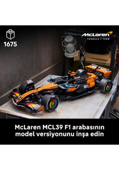 LEGO® Technic™ McLaren MCL39 F1® Araba 42228 - Yetişkinler için 2025 Model Araba İçeren Yaratıcı Model Yapım Seti (1675 parça)