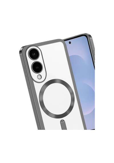 Newface Samsung Uyumlu Galaxy S25 Edge Kross Magneticsafe Kapak - Titan Gri - Özel Seri 8683140879082