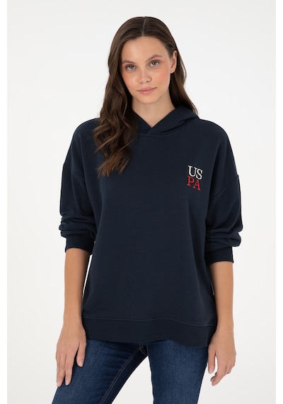 U.S. Polo Assn. Kadın Lacivert Kapüşonlu Sweatshirt 50291265-VR033