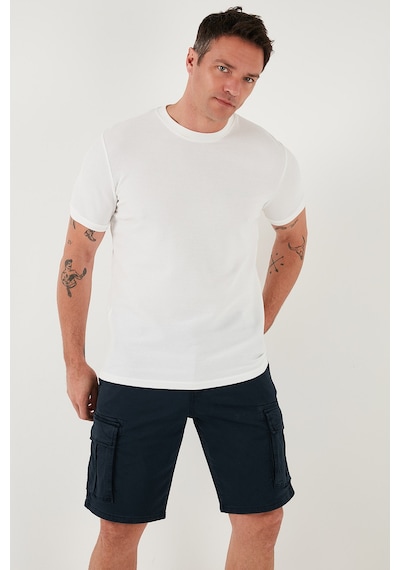 Buratti Pamuklu Regular Fit Bisiklet Yaka Basic Erkek T Shirt 5902387 Ekru
