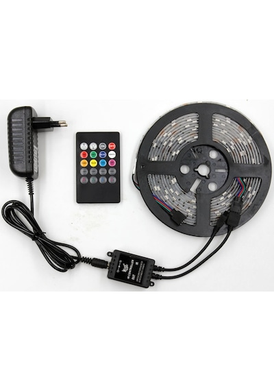 Led Set 5 Metre Muzik Ritmine Göre Adaptörlü Silikonsuz Model