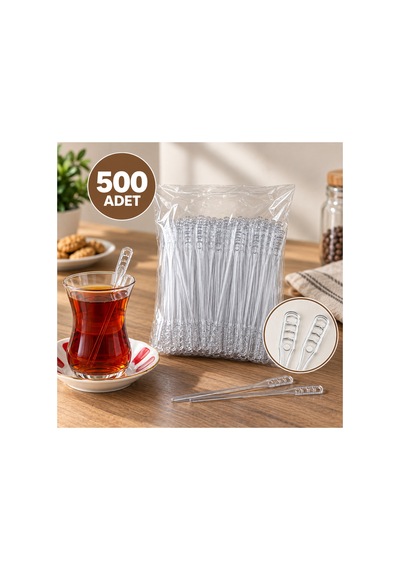 Plastik Karıştırıcı 500 Adet Tek Kullanımlık İçecek Karıştırma Çubuğu - 920693996