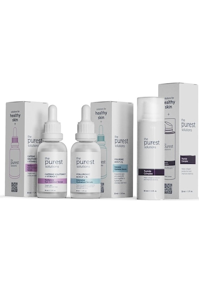 The Purest Solutions Radiance Eye Contour Serum 30 ML + Intensive Hydration Serum 30 ML + Peptide Complex Serum 30 ML