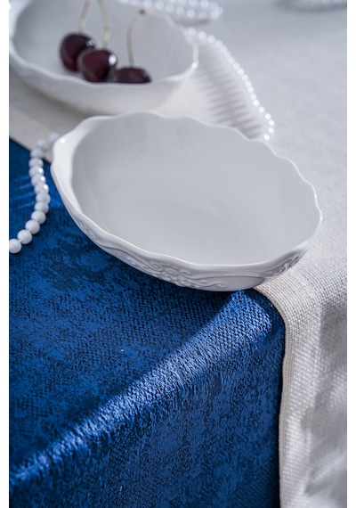Acar King Oval Kayık Tabak - 16 Cm Beyaz