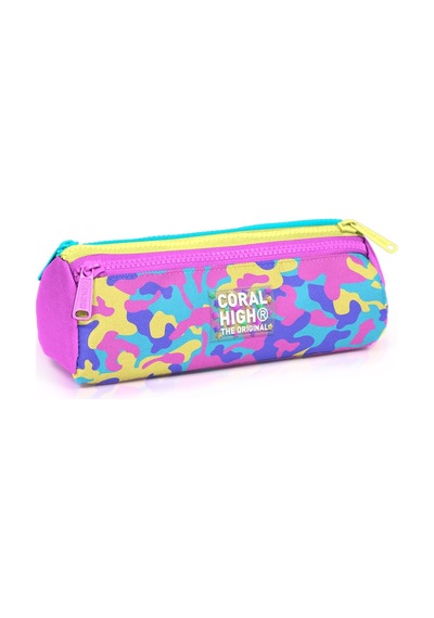 Kids Pembe Sarı Lavanta Kamuflaj Desenli 3 Lü Okul Çanta Seti Set0133201 Krem