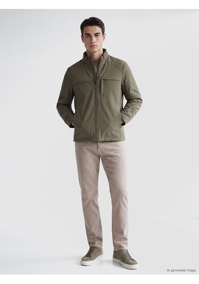 Lcwaıkıkı Classic Haki Regular Fit Dik Yaka Erkek Şişme Mont