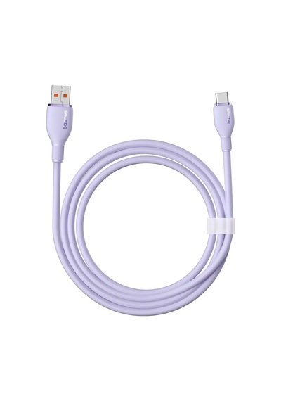 Pudding Hızlı Şarj Özellikli Type-c Kablo 100w, 1.2 Metre, Mor Standart