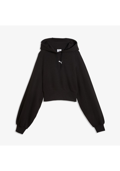 Puma Essential Cropped Kadın Siyah Sweatshirt 636671 2800282