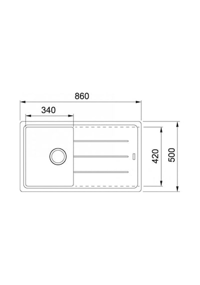 Franke Basis Bfg 611-86 Fragranite Stone Grey