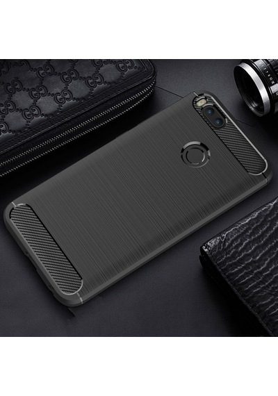 Xiaomi Mi 5X Dark Ultra Koruma Karbon Fiber Doku Silikon Kilif 279048454 - Renk / Kirmizi