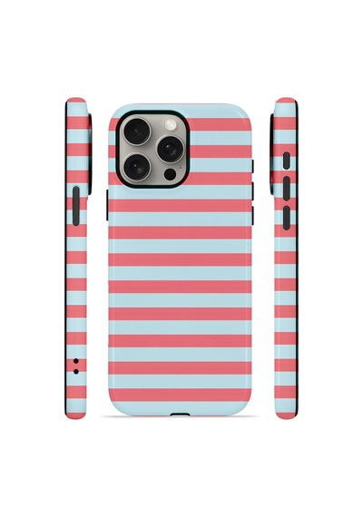 Apple iPhone Uyumlu 15 Pro Vorian Çift Katmanlı Kılıf Candy Horizon Stripe