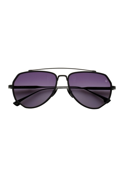 Philippe V N12.1 Mat Siyah Titanyum Unisex Güneş Gözlüğü Siyah