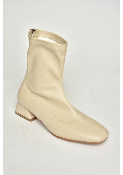 Fox Shoes T642749009 Bej Streç Kadın Bot Bej