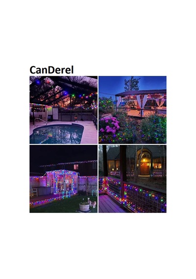 100 Ledli 12 Metre Solar Şerit Led Rgb Bahçe Dekorasyon Aydınlatma Led Renkli Işık Güneş Enerjili Diğer