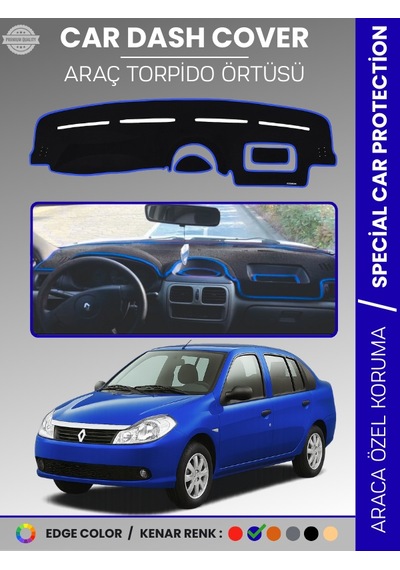 Renault Symbol 2 Alize 2008-2013 Torpido Örtüsü Ön Göğüs Koruma Birebir Uyum - 935 Stiloto
