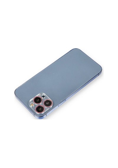 İphone 12 Pro Max Shine Kamera Lens Koruma Cam - Pembe